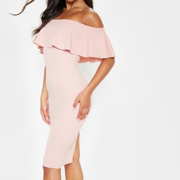 blush pink dress pretty little thing